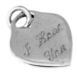 Sterling Silver Engravable Small Sized Tiffany Heart Style Pendant - Atlanta Jewelers Supply