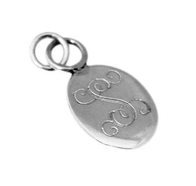 Sterling Silver Small Oval Engravable Pendant - Atlanta Jewelers Supply