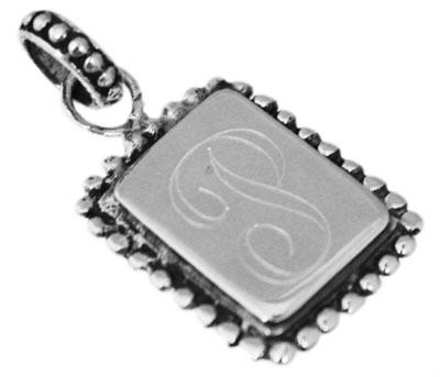 Sterling Silver Vertical Rectangular Engravable Pendant - Atlanta Jewelers Supply