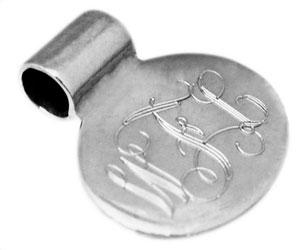 Sterling Silver Engravable Horizontal Oval Pendant - Atlanta Jewelers Supply