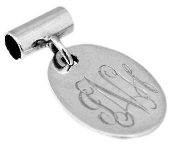 Sterling Silver Vertical Oval Engravable Pendant - Atlanta Jewelers Supply