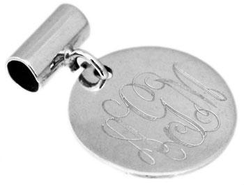 Sterling Silver Small Round Engravable Pendant - Atlanta Jewelers Supply