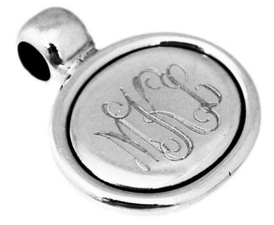 Sterling Silver Horizontal Oval Engravable Pendant With A Rounded Trim - Atlanta Jewelers Supply