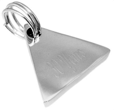 Sterling Silver Thick Triangular Engravable Pendant - Atlanta Jewelers Supply