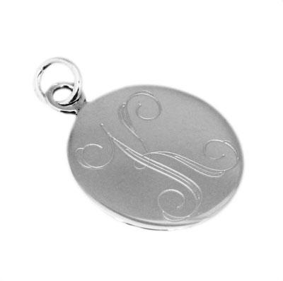 Sterling Silver Round Engravable Pendant - Atlanta Jewelers Supply