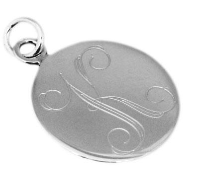 Sterling Silver Round Engravable Pendant - Atlanta Jewelers Supply