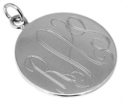 Sterling Silver Round Engravable Pendant - Atlanta Jewelers Supply