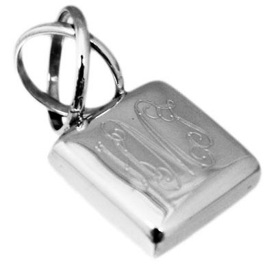 Sterling Silver Engravable Square Pendant - Atlanta Jewelers Supply