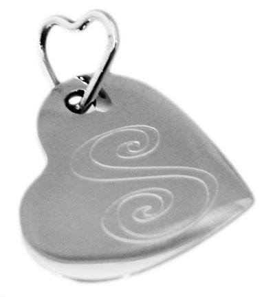 Sterling Silver Heart Engravable Pendant - Atlanta Jewelers Supply