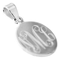 Sterling Silver Engravable Vertical Oval Pendant - Atlanta Jewelers Supply