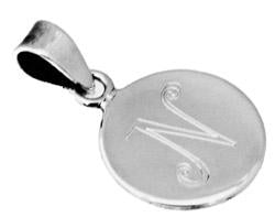 Sterling Silver Engravable Round Pendant - Atlanta Jewelers Supply