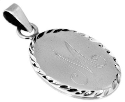 Sterling Silver Engravable Vertical Oval Pendant - Atlanta Jewelers Supply