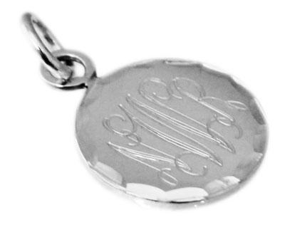 Sterling Silver Engravable Round Pendant - Atlanta Jewelers Supply