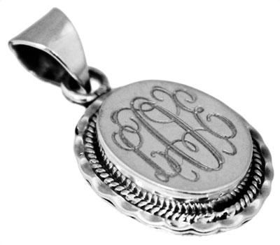 Sterling Silver Engravable Vertical Oval Pendant - Atlanta Jewelers Supply