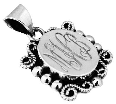 Sterling Silver Engravable Vertical Oval Pendant - Atlanta Jewelers Supply