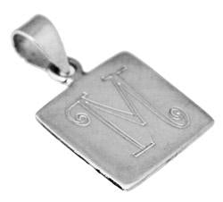 Sterling Silver Plain Engravable Square Pendant - Atlanta Jewelers Supply