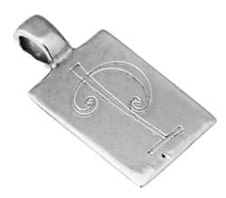 Sterling Silver Engravable Vertical Rectangle Pendant - Atlanta Jewelers Supply