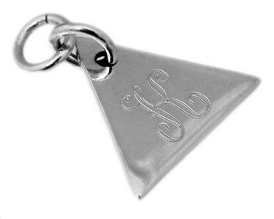 Sterling Silver Triangle Engravable Pendant - Atlanta Jewelers Supply
