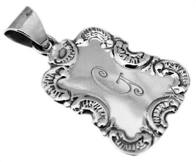 Sterling Silver Rectangle Engravable Pendant - Atlanta Jewelers Supply