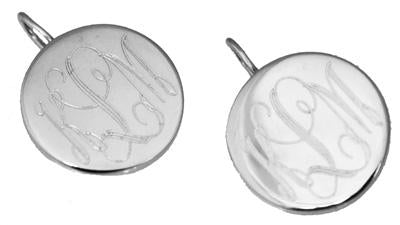 Sterling Silver Engravable Round Earrings - Atlanta Jewelers Supply