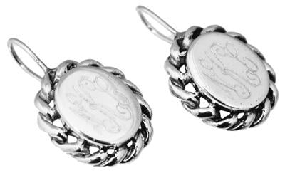 Sterling Silver Engravable Vertical Oval Earrings - Atlanta Jewelers Supply