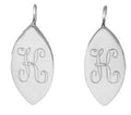 Sterling Silver Engravable Vertical Eye Shape Earrings - Atlanta Jewelers Supply