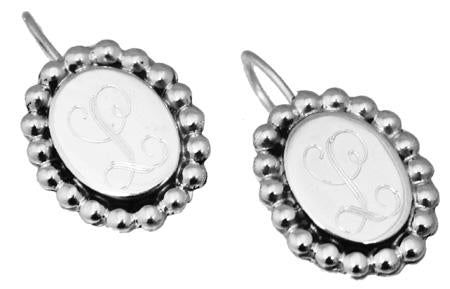 Sterling Silver Engravable Vertical Oval Earrings - Atlanta Jewelers Supply