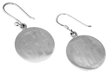 Sterling Silver Nickel Size Circle Engravable Earring - Atlanta Jewelers Supply