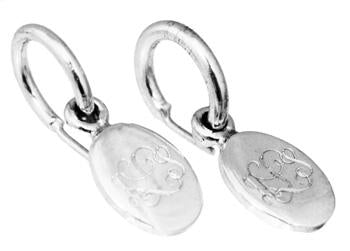 Sterling Silver Engravable Oval Post Hoop Earring - Atlanta Jewelers Supply