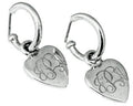 Sterling Silver Post Earring With Heart Shape Engravable Dangle Discs - Atlanta Jewelers Supply