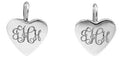 Sterling Silver Post Heart Shape Engravable Disc Earing - Atlanta Jewelers Supply