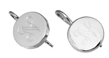 Sterling Silver Small Engravable Round Earrings - Atlanta Jewelers Supply