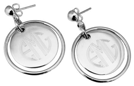 Sterling Silver Engravable Earrings With Round Disc - Atlanta Jewelers Supply