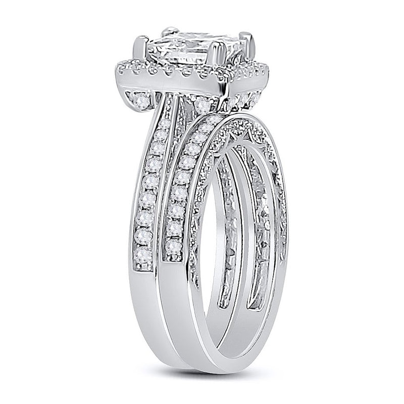 Sterling Silver Square Wedding Ring With Illusion Of Multiple Bands - Atlanta Jewelers Supply