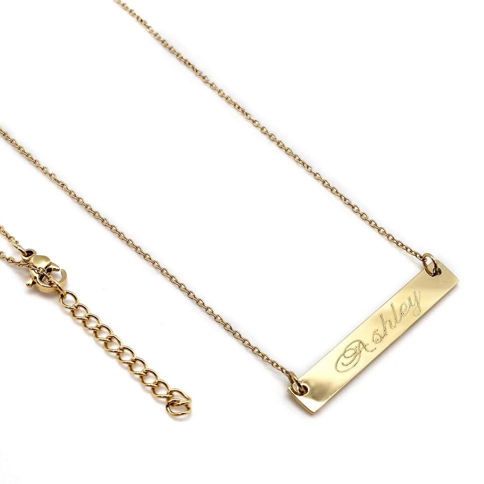 STAINLESS STEEL 27 MM BAR NECKLACE - Atlanta Jewelers Supply