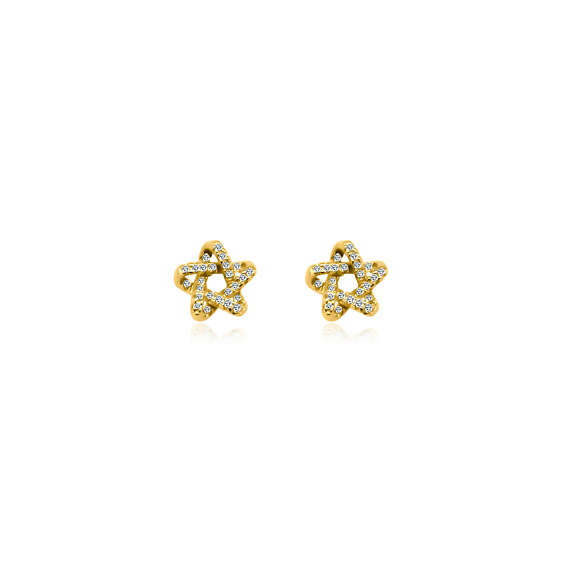Star Knotted CZ Earrings - Atlanta Jewelers Supply