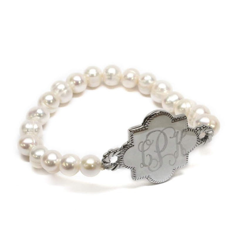 Stainless Steel Quatrefoil Stretchy Beaded Bracelet - Atlanta Jewelers Supply