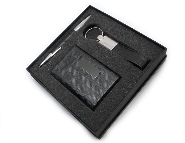 Silver Plated, Non Tarnish Gift Set Include  Card Holder, Pen, and Keychain - Atlanta Jewelers Supply
