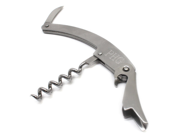 Stainless Steel, Non Tarnish Foldout Cork Screw/Blade Bottle Opener - Atlanta Jewelers Supply