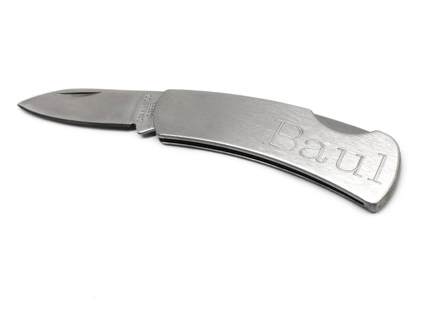 Stainless Steel Silver-Plated  Non Tarnish 3" Foldable Pocket Knife - Atlanta Jewelers Supply