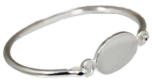 6" German Silver Engravable Oval Bracelet - Atlanta Jewelers Supply