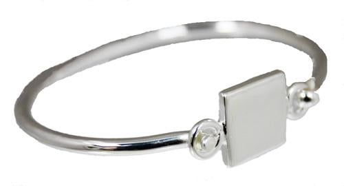 6" German Silver Engravable Square Bracelet - Atlanta Jewelers Supply