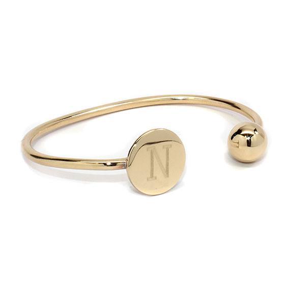 Engravable Gold German Silver Ball And Disc Bracelet - Atlanta Jewelers Supply