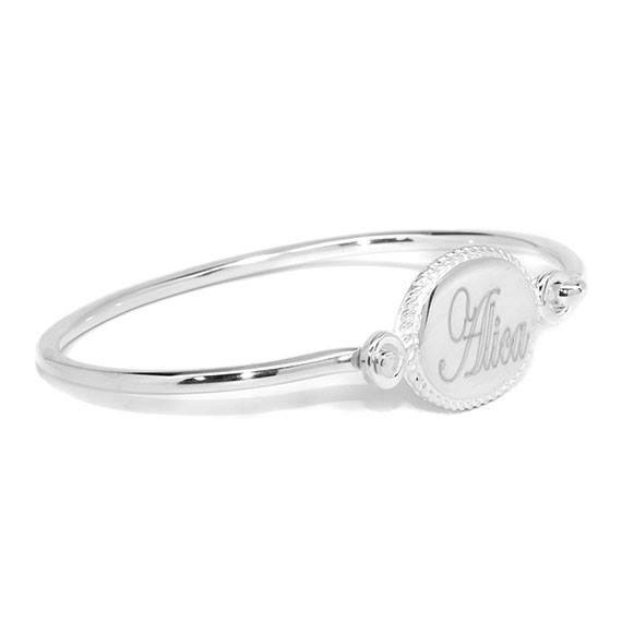 Engravable German Silver Oval Rope Bracelet - Atlanta Jewelers Supply