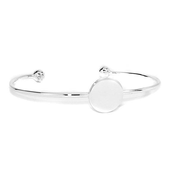 Engravable Gold German Silver Round Cuff Bracelet - Atlanta Jewelers Supply