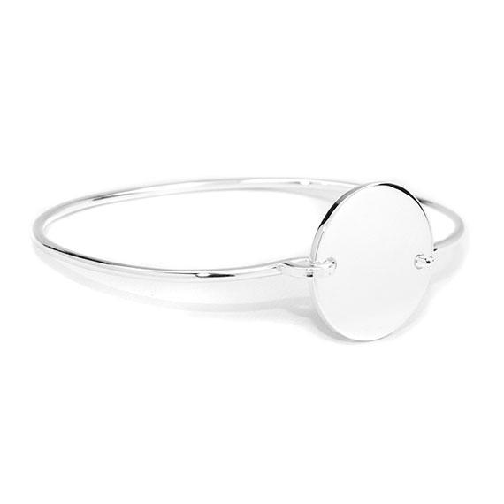 Engravable German Silver Circle Bangle Bracelet - Atlanta Jewelers Supply