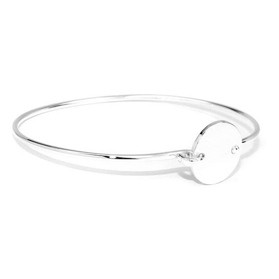 Engravable German Silver Circle Bangle Bracelet - Atlanta Jewelers Supply