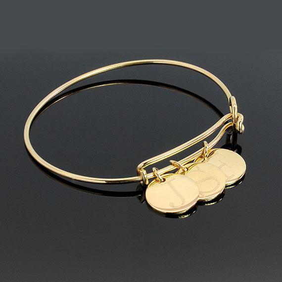 Engravable German Silver Adjustable Bracelet with Three Disc - Atlanta Jewelers Supply