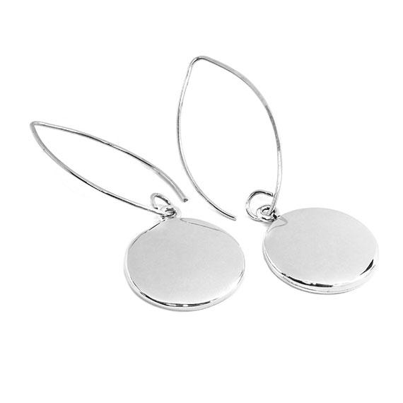 Engravable German Silver Round Circle Earrings - Atlanta Jewelers Supply