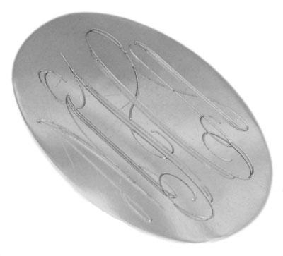 Engravable German Silver Oval Pendant With Attached Bail - Atlanta Jewelers Supply